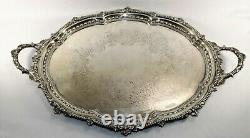 Antique Silver Plate Tray Handled Tea Set Tray LARGE ALEX CLARK London