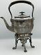 Antique Silver Plate Victorian Spirit Kettle/tea Pot With Stand And Burner