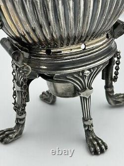 Antique Silver Plate Victorian Spirit Kettle/Tea Pot with Stand and Burner