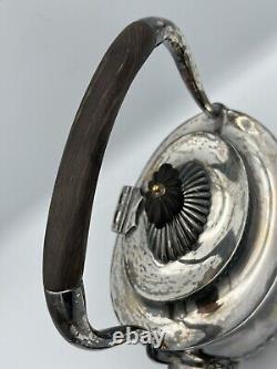 Antique Silver Plate Victorian Spirit Kettle/Tea Pot with Stand and Burner