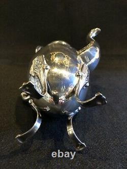 Antique Silver Plate on Copper Bachelor Tea Pot Hallmarked