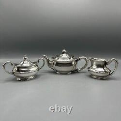Antique Silver Plated Bachelor Teapot Tea Set Sugar Bowl Creamer Jug Rogers Bros