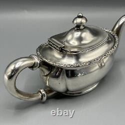 Antique Silver Plated Bachelor Teapot Tea Set Sugar Bowl Creamer Jug Rogers Bros