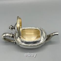 Antique Silver Plated Bachelor Teapot Tea Set Sugar Bowl Creamer Jug Rogers Bros
