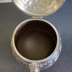 Antique Silver Plated Coffee /Tea Set Ornate Repousse Made In England