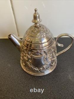 Antique Silver Plated Coffee /Tea Set Ornate Repousse Made In England