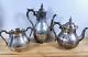 Antique Silver Plated Stunning Coffee Tea Pot Set Set Of 3 Unknown Marking