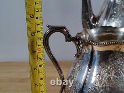 Antique Silver Plated Stunning Coffee Tea Pot Set Set of 3 unknown marking