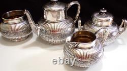 Antique Silver Plated Tea Service Set Simpson Hall Miller & Co, Quadruple