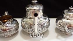 Antique Silver Plated Tea Service Set Simpson Hall Miller & Co, Quadruple