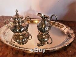 Antique Silver Plated Tea Set Württembergische Metallwarenfabrik (wmf) Germany