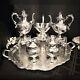 Antique Silver Plated Tea And Coffee Set Meriden Britannia #3100 Floral Chased