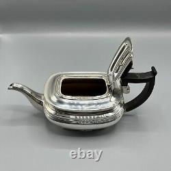 Antique Silver Plated Teapot Sugar Bowl Cream Jug Tea Set Roberts & Belk English