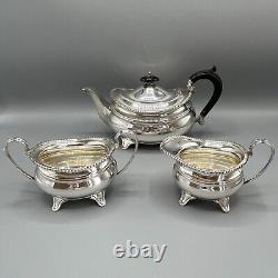 Antique Silver Plated Teapot Tea Service Footed English Quality William Suckling