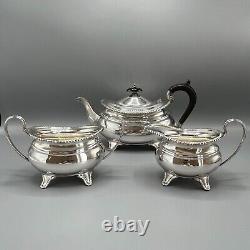 Antique Silver Plated Teapot Tea Service Footed English Quality William Suckling