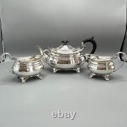 Antique Silver Plated Teapot Tea Service Footed English Quality William Suckling