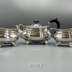 Antique Silver Plated Teapot Tea Service Footed English Quality William Suckling