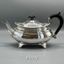 Antique Silver Plated Teapot Tea Service Footed English Quality William Suckling