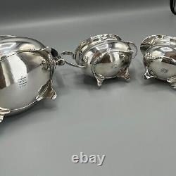 Antique Silver Plated Teapot Tea Service Footed English Quality William Suckling