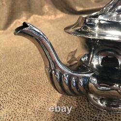 Antique Silver Sheffield Marked Tea Pot with Mahogany Handles