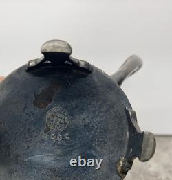 Antique Silver Teapot Cream & Sugar Aurora B. C. Barbour Quadruple Plate 1869