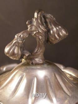 Antique Silver Tilting Coffee Kettle Tea Pot Hot Water Samovar Art Nouveau Stand