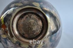 Antique Silver Tilting Tea Kettle with Warmer and Stand