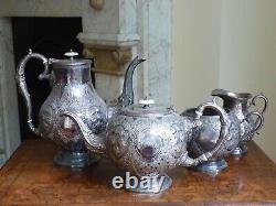 Antique Silver plate teapot coffee pot teaset STUNNING