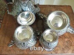 Antique Silver plate teapot coffee pot teaset STUNNING