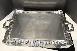 Antique Silverplate Serving Tea Tea Silver plate Wilcox Vintage Butlers Tray