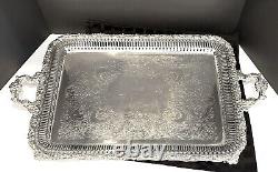 Antique Silverplate Serving Tea Tea Silver plate Wilcox Vintage Butlers Tray