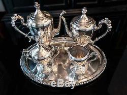 Antique Silverplate Tea Set With Tray Theodore B Starr