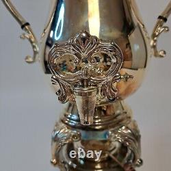 Antique Silverplated Coffee / Tea Samovar Urn Carafe vtg 19 Tall Indonesia