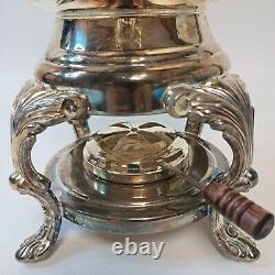 Antique Silverplated Coffee / Tea Samovar Urn Carafe vtg 19 Tall Indonesia