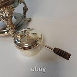 Antique Silverplated Coffee / Tea Samovar Urn Carafe vtg 19 Tall Indonesia