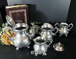 Antique Standard Silver Co Tea Coffee Set / Tray Victorian 5 pcs. Circa 1900