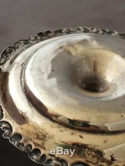 Antique Sterling Silver REPOUSSE Tea Strainer Plate RARE
