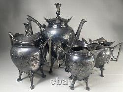 Antique Tea Lot 1pc Meriden B. Co. 1884 3pc Middletown Plate 1885 (READ)