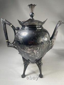 Antique Tea Lot 1pc Meriden B. Co. 1884 3pc Middletown Plate 1885 (READ)
