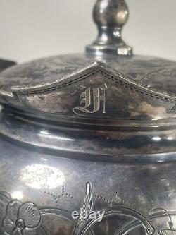 Antique Tea Lot 1pc Meriden B. Co. 1884 3pc Middletown Plate 1885 (READ)