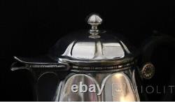 Antique Tea Pot Silver Plated Metal Christofle Kettle Coffee Bowl Creamer France