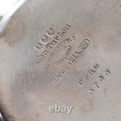 Antique Tea Service, English, Silver Plate, Hand Chased, Teapot, Jug, C. 1900