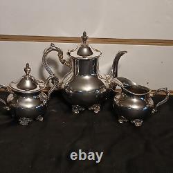 Antique Tea Set, Old English Silver Plate, Poole Silver Company