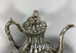 Antique Tea Set SHAW & FISHER Silver plate ORNATE circa 1860 SHEFFFIELD Beauty