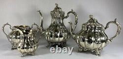 Antique Tea Set SHAW & FISHER Silver plate ORNATE circa 1860 SHEFFFIELD Beauty