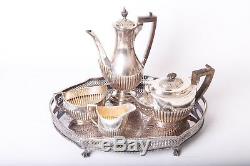 Antique Tea Set Silver Plated William Hutton Sons Goldsmith Silversmiths CO