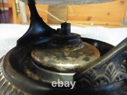 Antique Tea pot and warmer WILCOX Quadruple Silver plate pewter 1800's