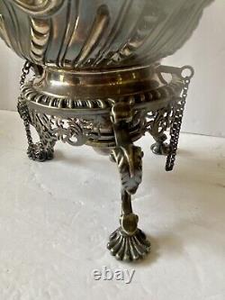 Antique Tilting Silver Plate Tea Kettle 18th / 19th Century