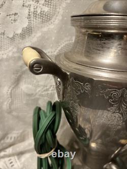 Antique Universal Silver Plate Coffee Tea Percolator E9629 Landers Frary Clark