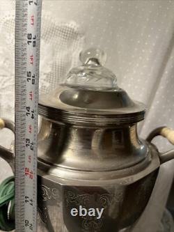 Antique Universal Silver Plate Coffee Tea Percolator E9629 Landers Frary Clark